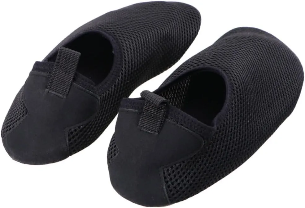 1Pair Silicone Non Slip Yoga Socks Thickened Indoor Foot Cover for Enhanced Stability Black for Ballet and Gym Workouts
