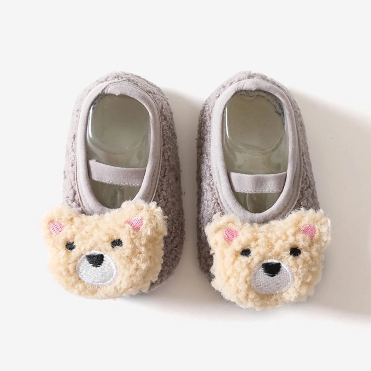 2 T Boys and Girls Cartoon Character Pattern Warm Toddler Shoes Indoor Floor Socks Non Slip Girl Shoes Size 2