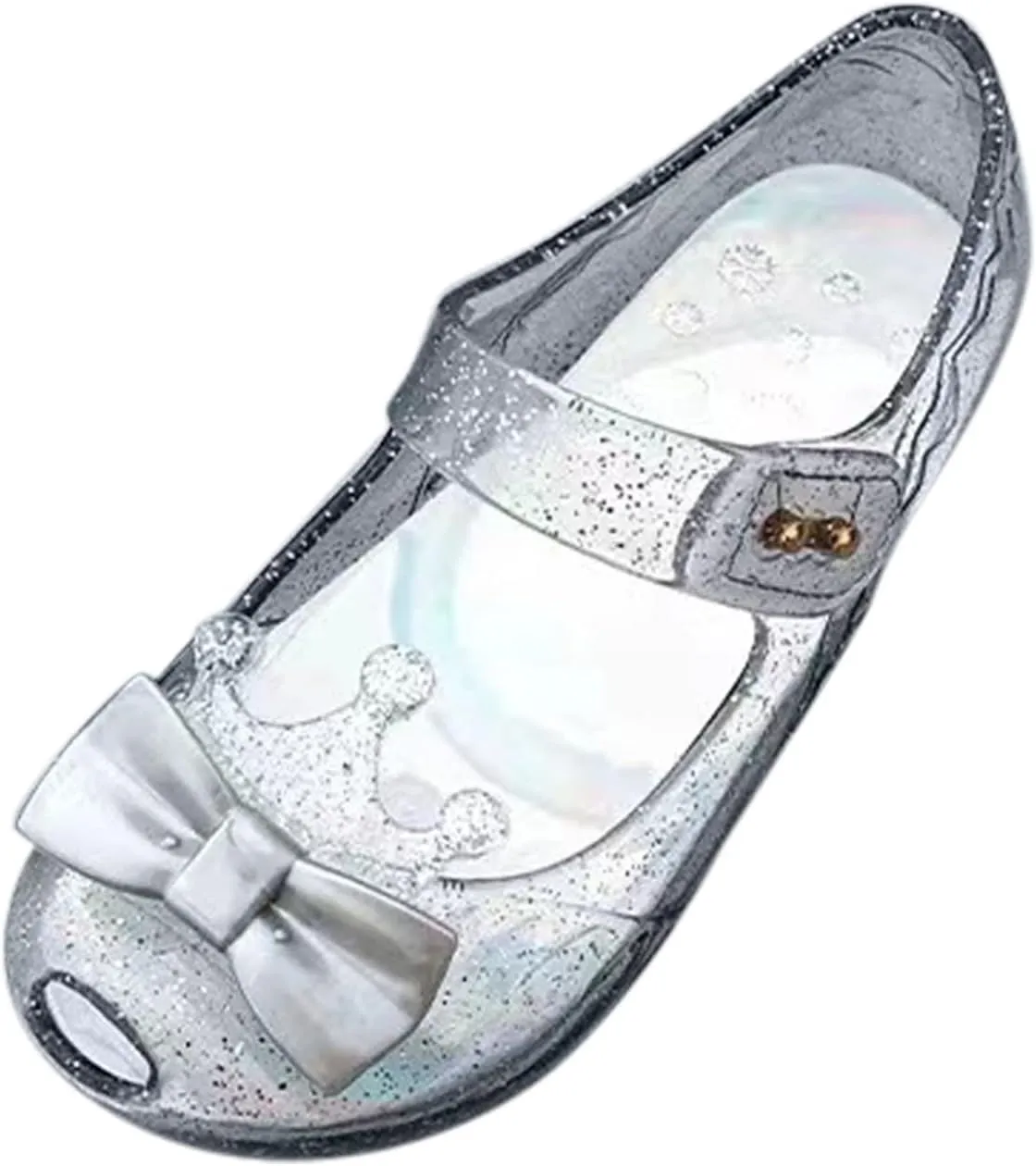 5 Apparel Girls Shoes Crown Flash Diamond Crystal Soft Sole Non Slip Sandals Jelly Dance Shoes Princess Shoes Neutral Baby Shoes