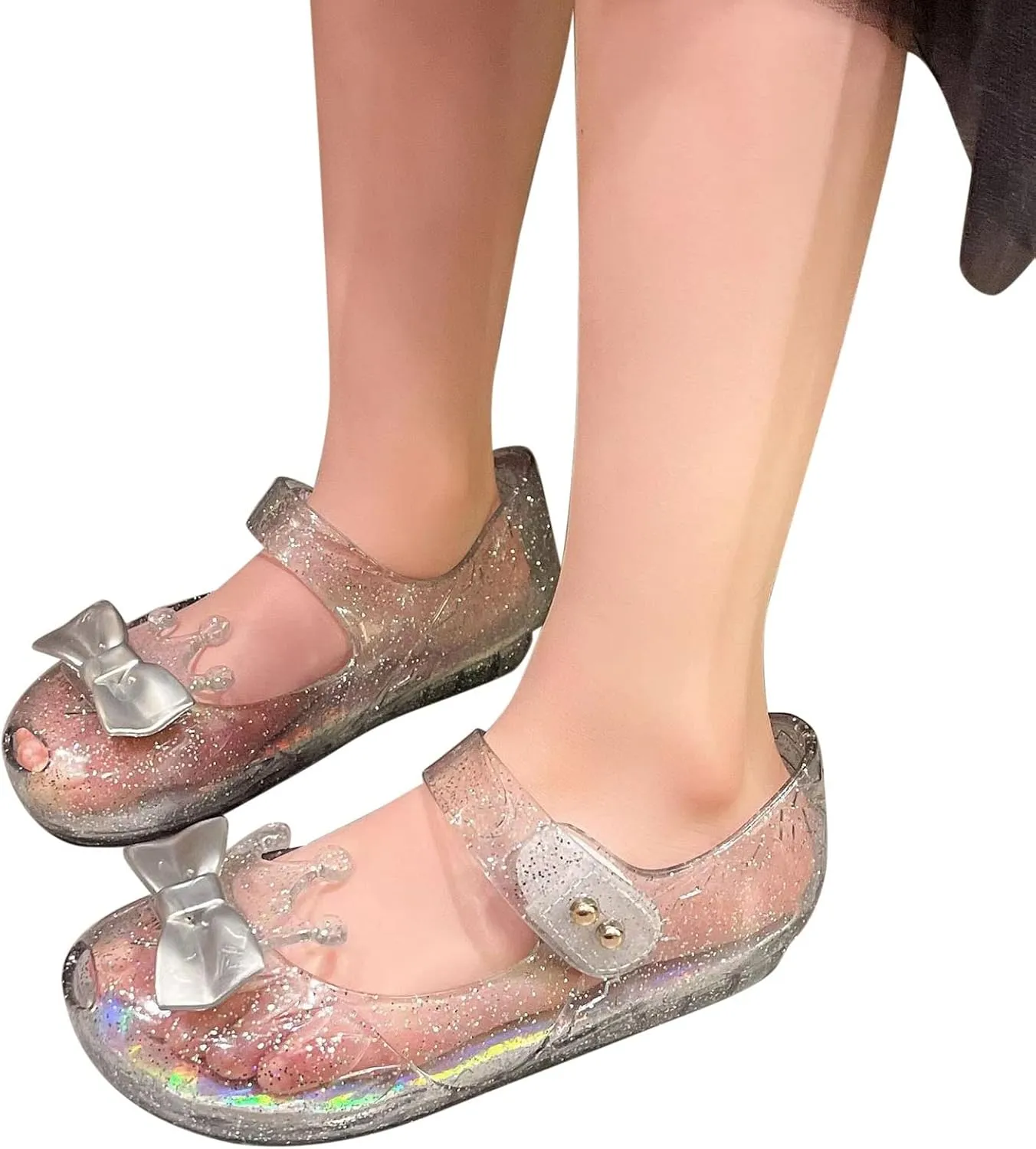 5 Apparel Girls Shoes Crown Flash Diamond Crystal Soft Sole Non Slip Sandals Jelly Dance Shoes Princess Shoes Neutral Baby Shoes