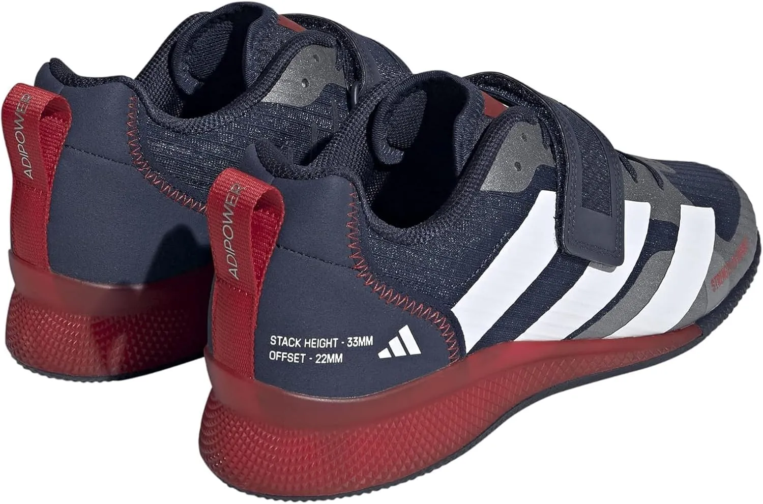 adidas Women's Shoes Adipower Weightlifting 3 Team Navy Blue/White/Better Scarlet Men's 8.5, 9.5 Medium