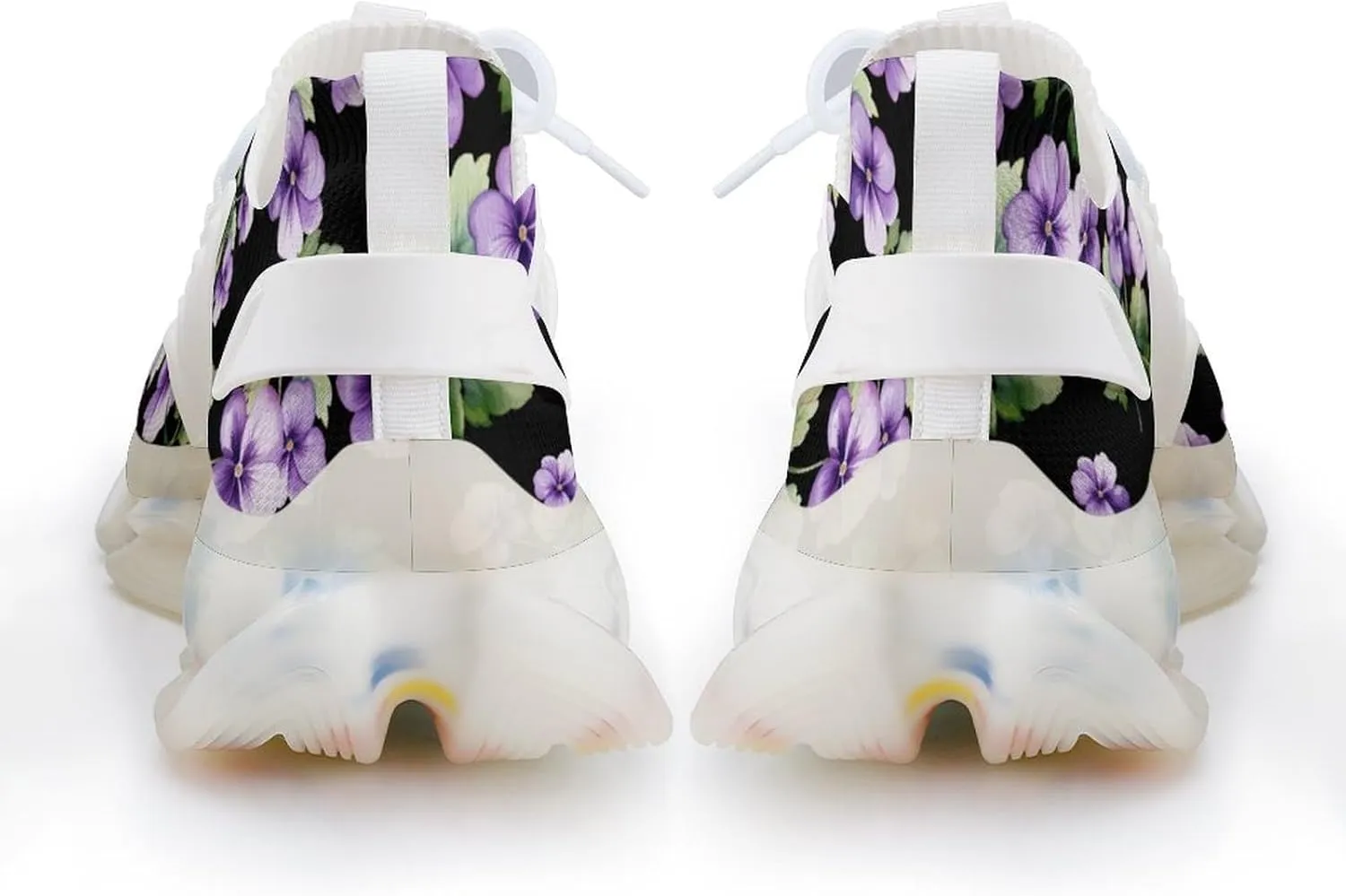 African Violet Flower Mens Sneakers Running Shoes Lightweight Athletic Shoes for Jogging Walking Gym