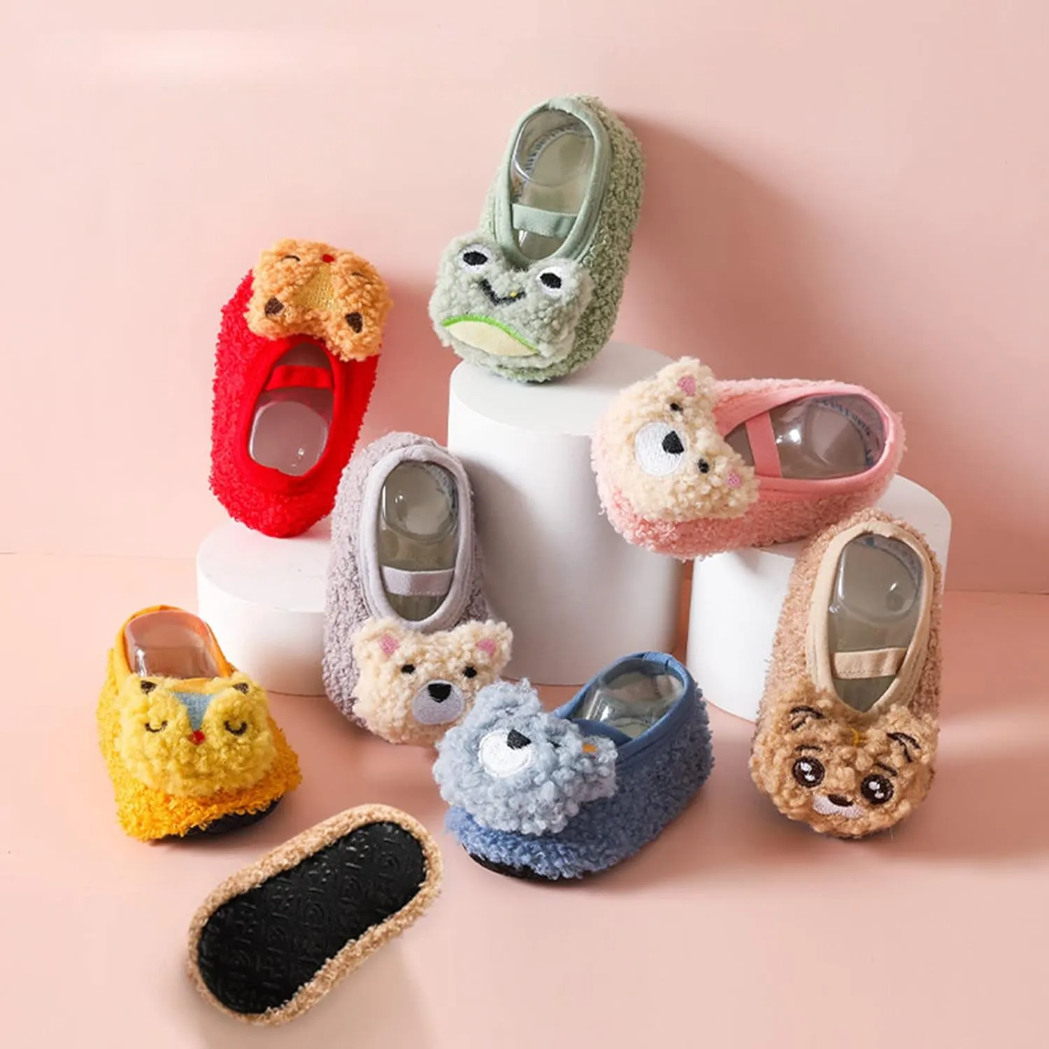 Air for Toddler Boys Boys and Girls Cartoon Character Pattern Warm Toddler Shoes Indoor Floor Socks Non Slip Fashion Toddler Shoes Breathable Cartoon Warm Toddler Shoes Shoe Light