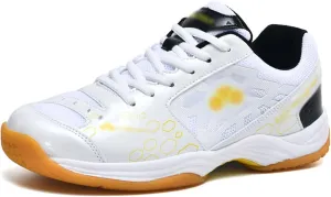 AIRFUL Womens Court Shoes for Pickleball Volleyball Badminton Tennis Indoor Court Training Racketball Squash Tennis Athletic Shoes (Color : White, Size : 7 Women/5.5 Men)