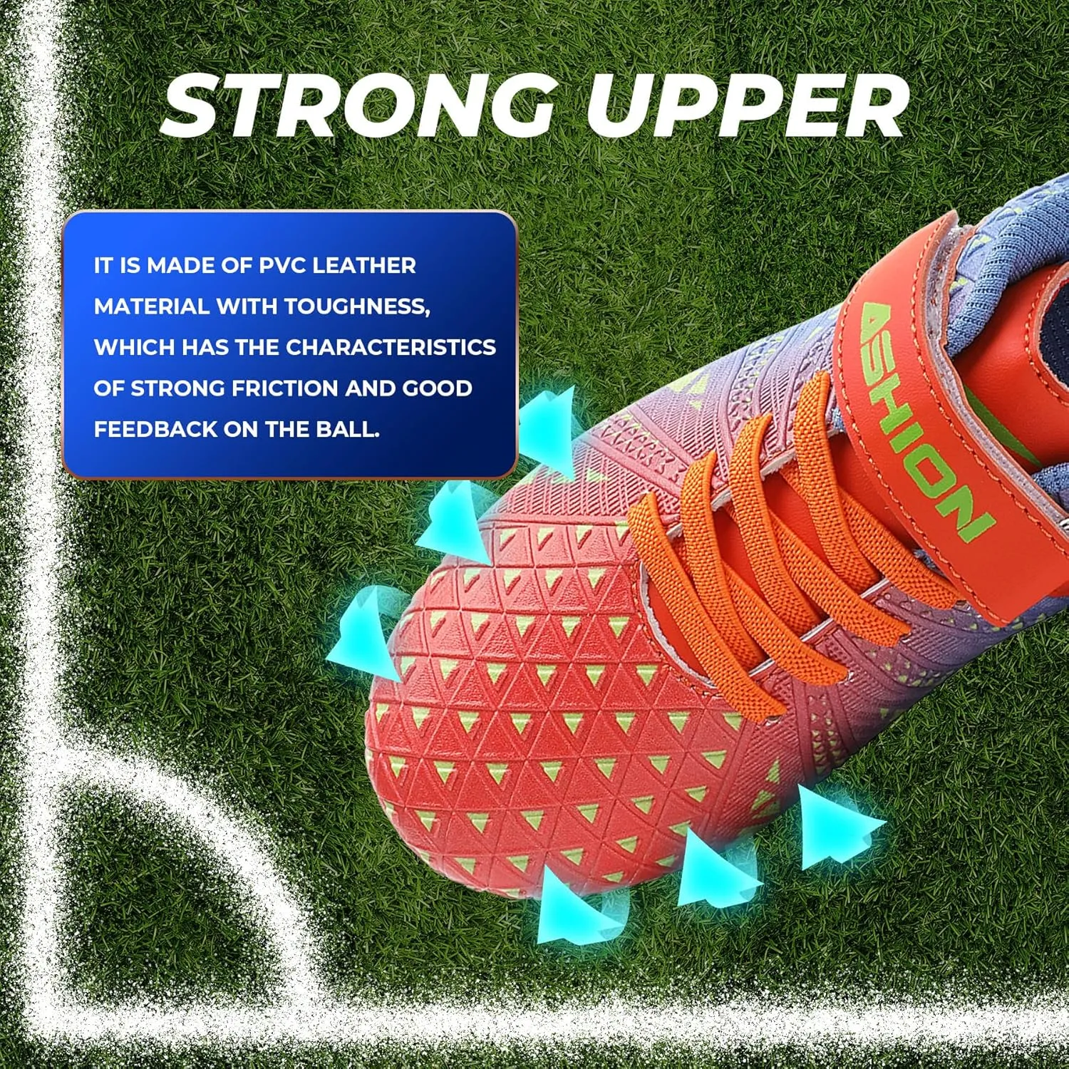 ASHION Kids Soccer Cleats Boys Girls Soccer Shoes Firm Ground Football Shoes for Indoor Outdoor Size (Little Kid/Big Kid)