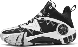 ASHION Unisex Kids Basketball Shoes Boys Air High Top Sneakers Girls Breathable Non-Slip Athletic Shoes Little Kid/Big Kid