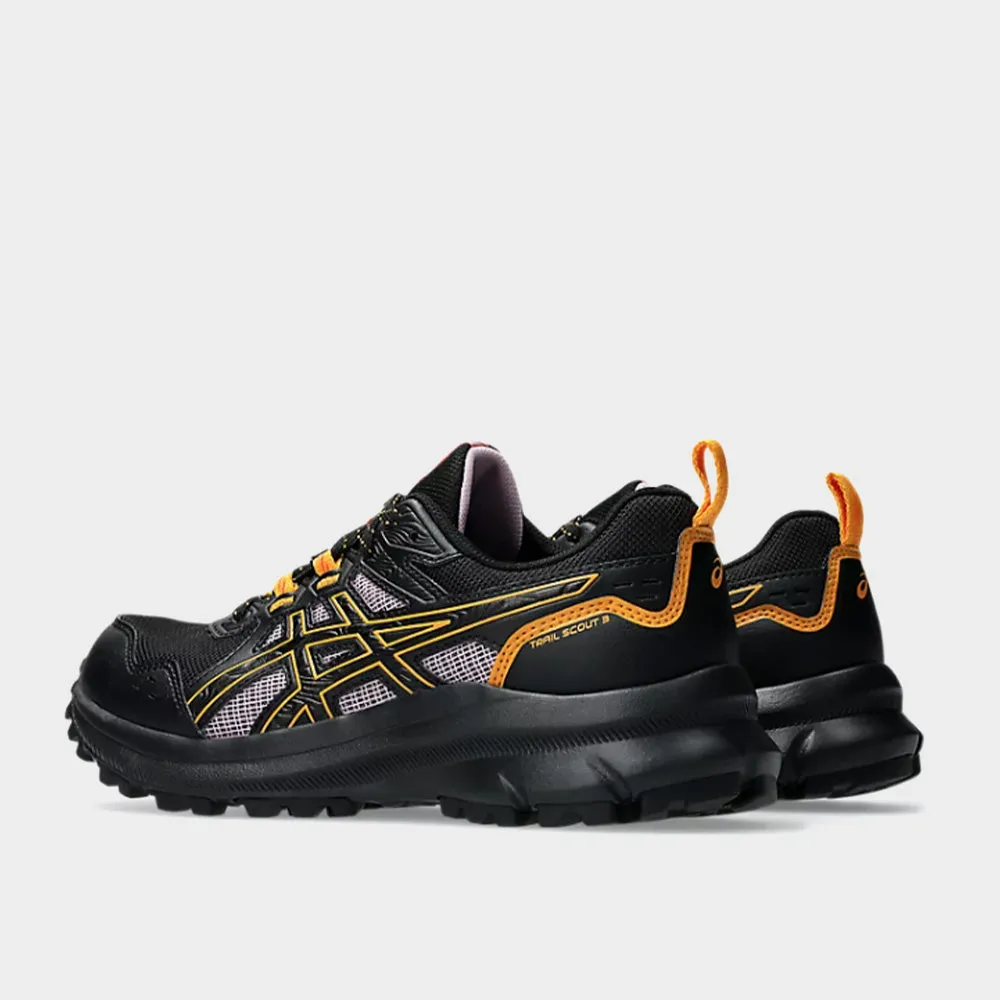 Asics Women's Trail Scout 3 Entry Level Trail Running Black/pink _ 183268 _ Black