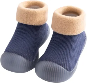 Baby Boy Shoes,Girls Socks Slipper Soft Baby Boys Rubber Shoes Sole Solid Toddler Kids Knit Stocking Warm Kids Shoes