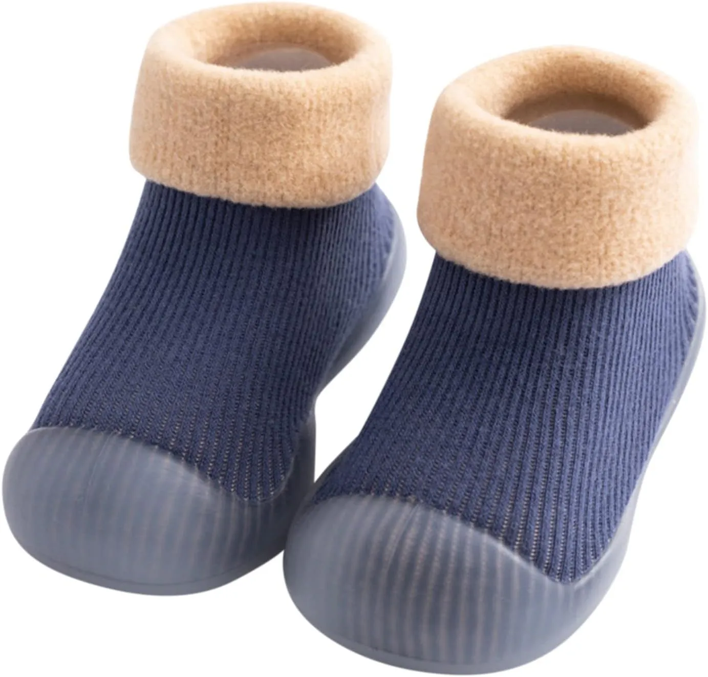 Baby Boy Shoes,Girls Socks Slipper Soft Baby Boys Rubber Shoes Sole Solid Toddler Kids Knit Stocking Warm Kids Shoes