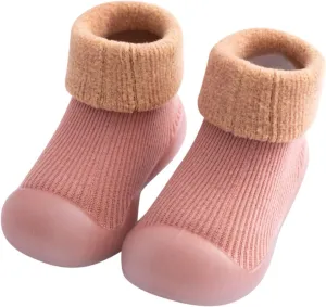 Baby Boy Shoes,Girls Socks Slipper Soft Baby Boys Rubber Shoes Sole Solid Toddler Kids Knit Stocking Warm Kids Shoes