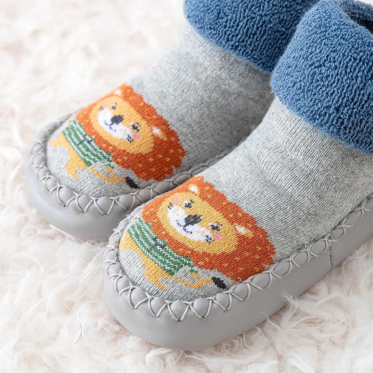 Baby Girl Shoes,Autumn Winter Baby Shoes Cute Rabbit Bear Cartoon Children Cotton Warm Soft Non Slip Floor Boots