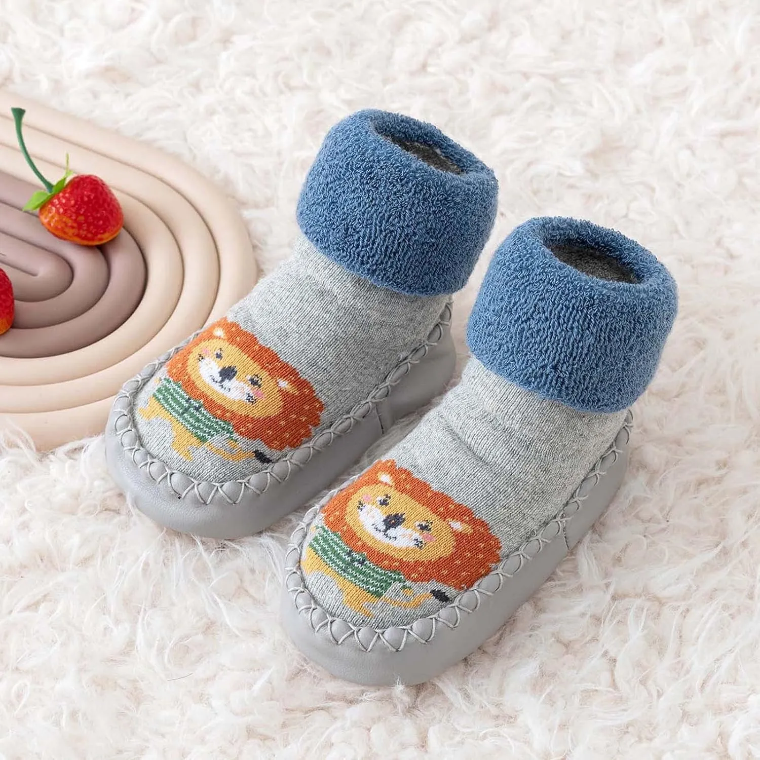 Baby Girl Shoes,Autumn Winter Baby Shoes Cute Rabbit Bear Cartoon Children Cotton Warm Soft Non Slip Floor Boots