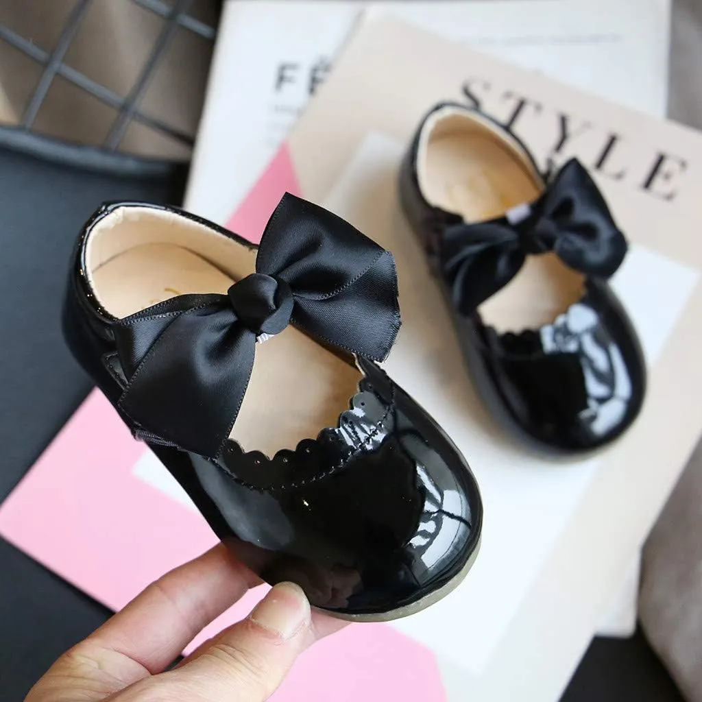 Baby Sneakers Girl Leather Shoes Princess Kids Toddler Sandals Knot Girls Infant Baby Baby Shoes Big Kid Size 5 Shoes
