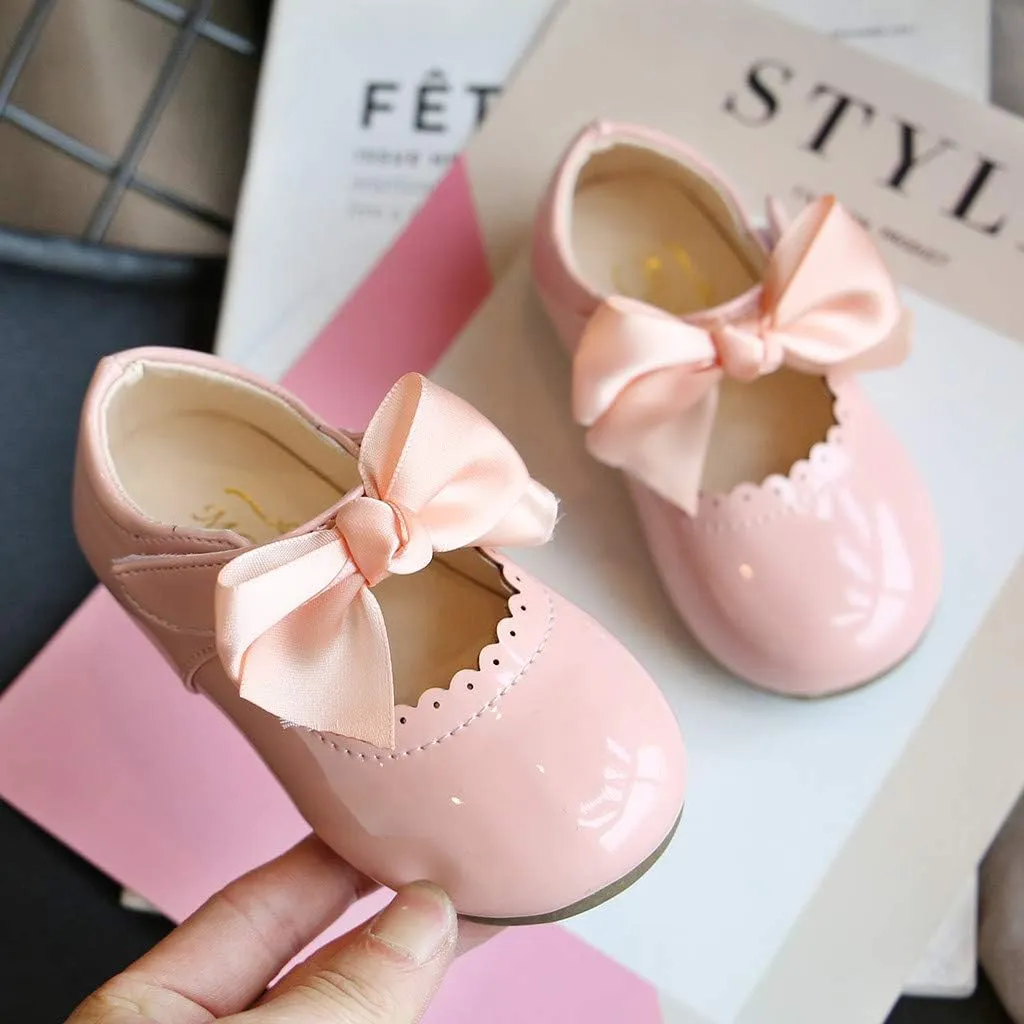 Baby Sneakers Girl Leather Shoes Princess Kids Toddler Sandals Knot Girls Infant Baby Baby Shoes Big Kid Size 5 Shoes
