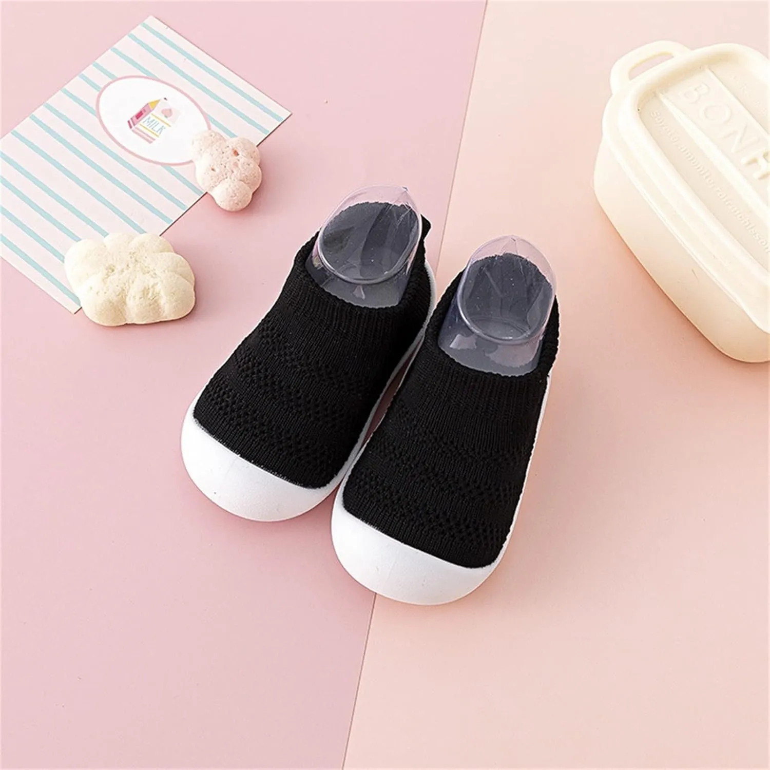 Baby Sock Shoes Baby Walking Shoes Infant Antislip Mesh Breathable Soft Rubber Sole Slippers Toddler Boys Girls Slip on Sneakers