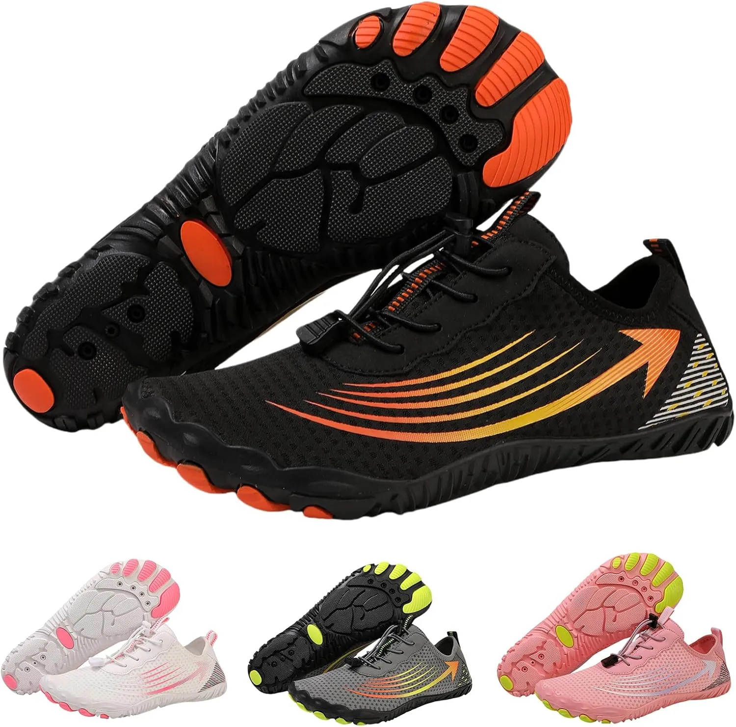 Barefoot Water Shoes for Women Men Breathable & Non-Slip Water Shoes, Athletic Wide Toe Water Shoes Quick Dry Zero Drop Trail Running Shoes for Swimming, Walking & Hiking