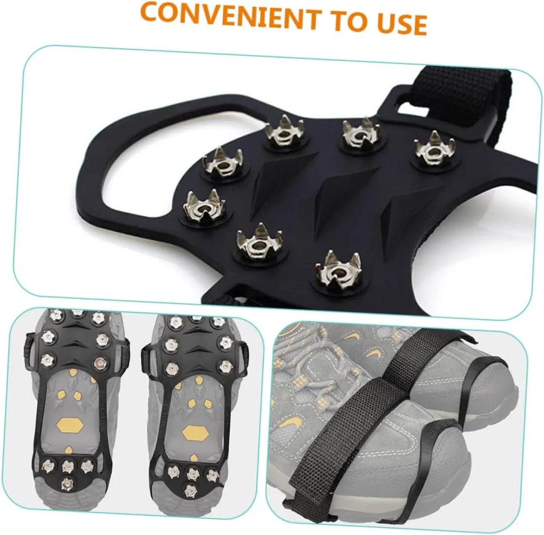 BESPORTBLE Mountaineering Covers Ski - Shoe Grippers Boot Grippers Ice Heel Protectors for Shoes Ice Cleats Snow