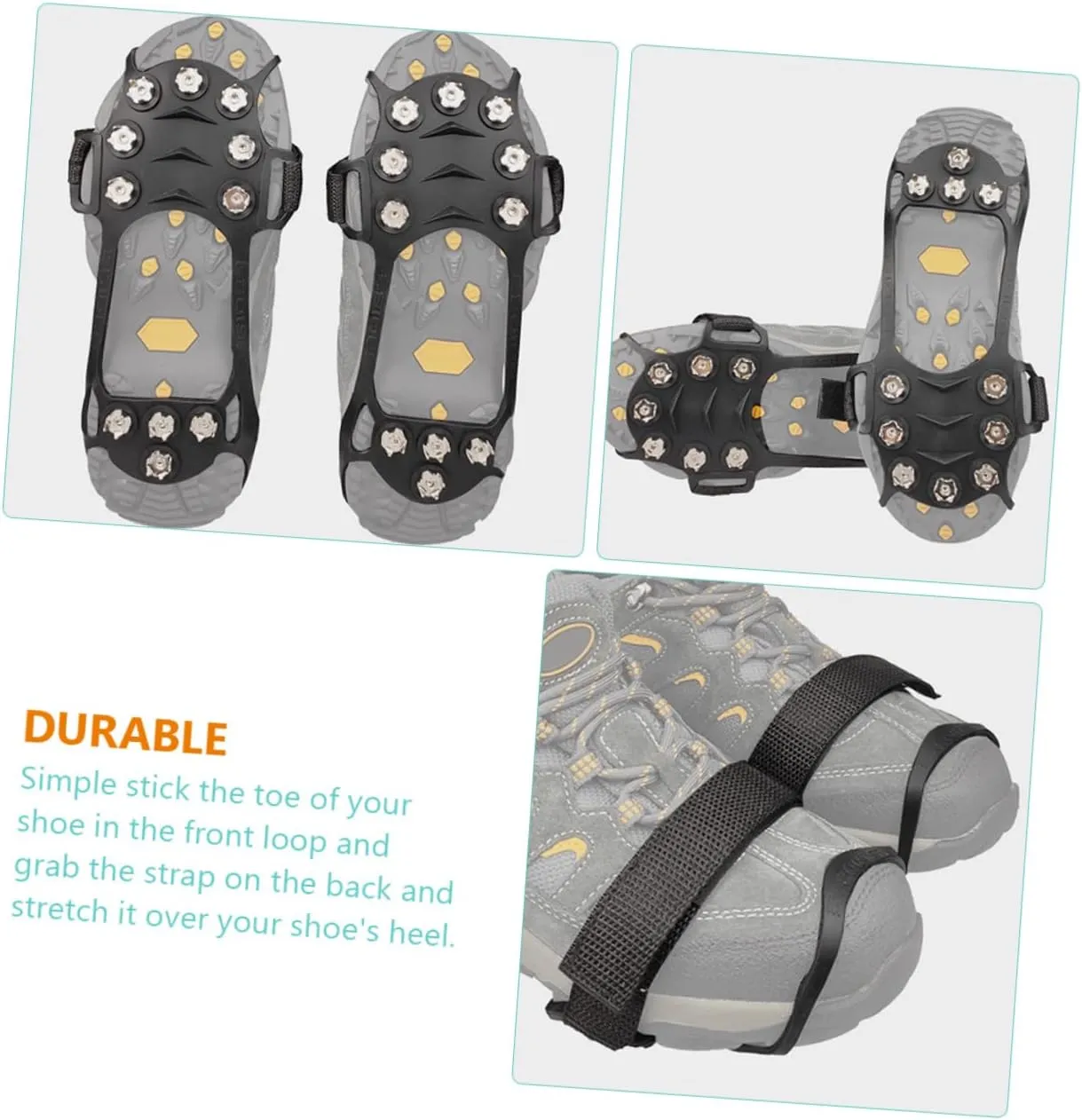 BESPORTBLE Mountaineering Covers Ski - Shoe Grippers Boot Grippers Ice Heel Protectors for Shoes Ice Cleats Snow