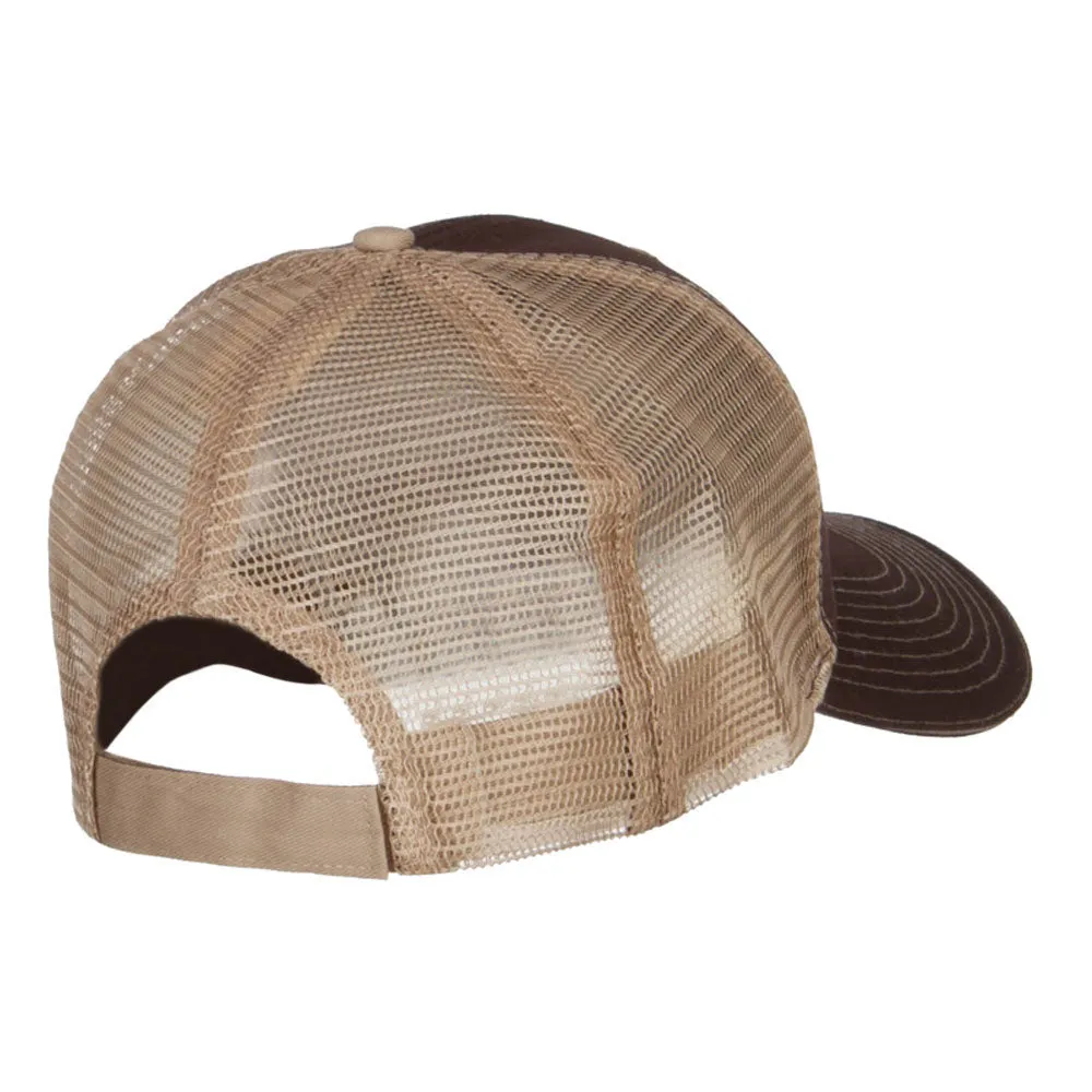 Big Size Garment Washed Cotton Twill Mesh Cap