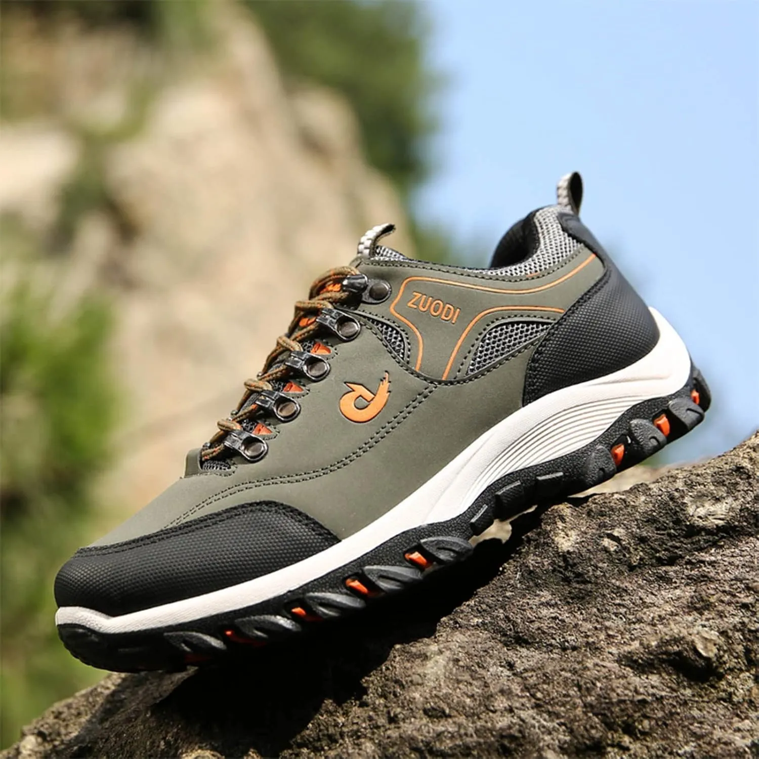 BORAMAX Men's Sneakers Hiking Shoes Running ShoesComfort Casual Shoes Mountaineering Walking Shoes Outdoor Sneakers