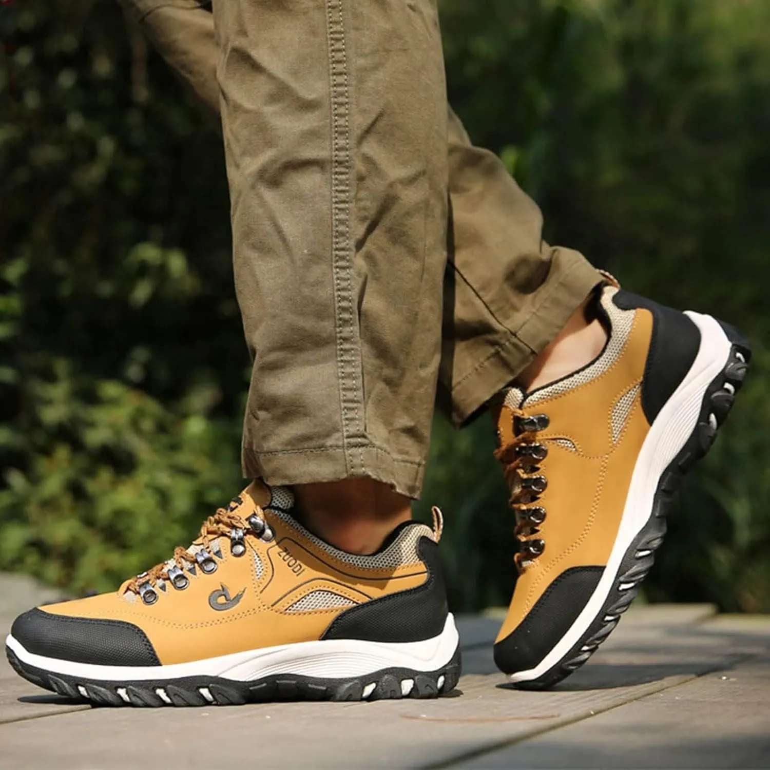 BORAMAX Men's Sneakers Hiking Shoes Running ShoesComfort Casual Shoes Mountaineering Walking Shoes Outdoor Sneakers