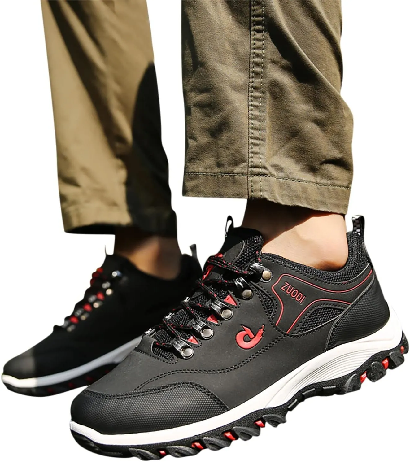 BORAMAX Men's Sneakers Hiking Shoes Running ShoesComfort Casual Shoes Mountaineering Walking Shoes Outdoor Sneakers
