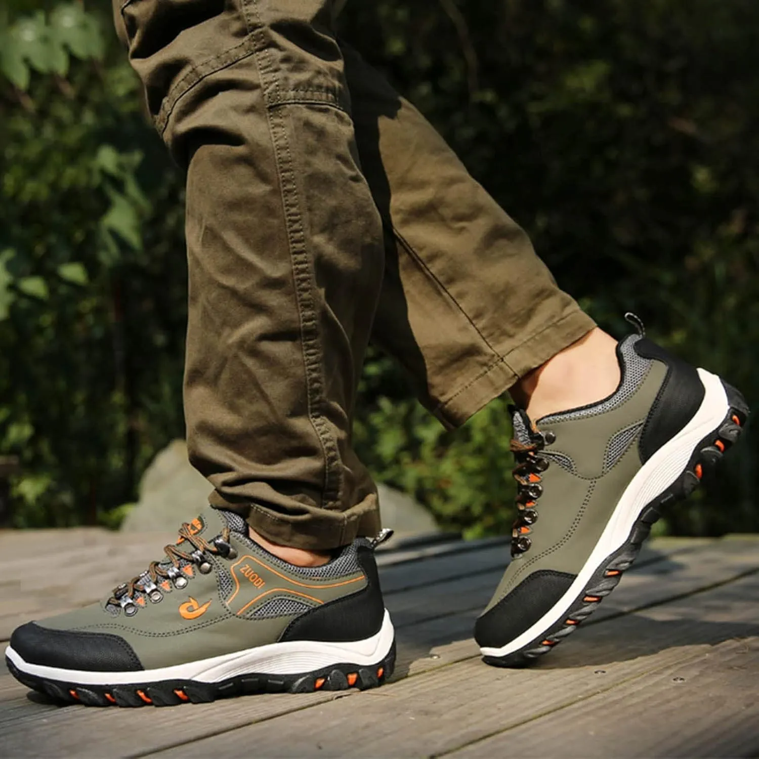 BORAMAX Men's Sneakers Hiking Shoes Running ShoesComfort Casual Shoes Mountaineering Walking Shoes Outdoor Sneakers