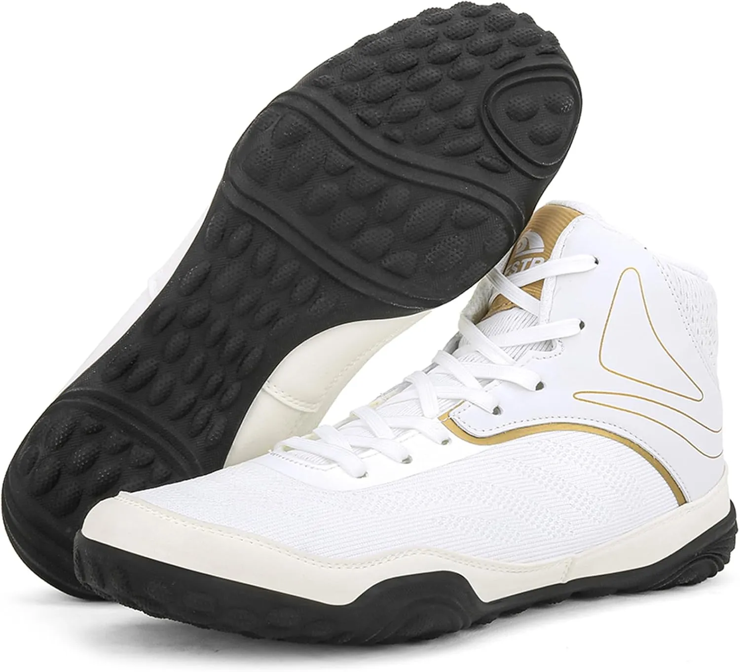 Boxing Shoes Men's Women High Top Wrestling Shoes Non-Slip and Durable Fitness Training Sneakers for Gym Powerlifting Bodybuilding