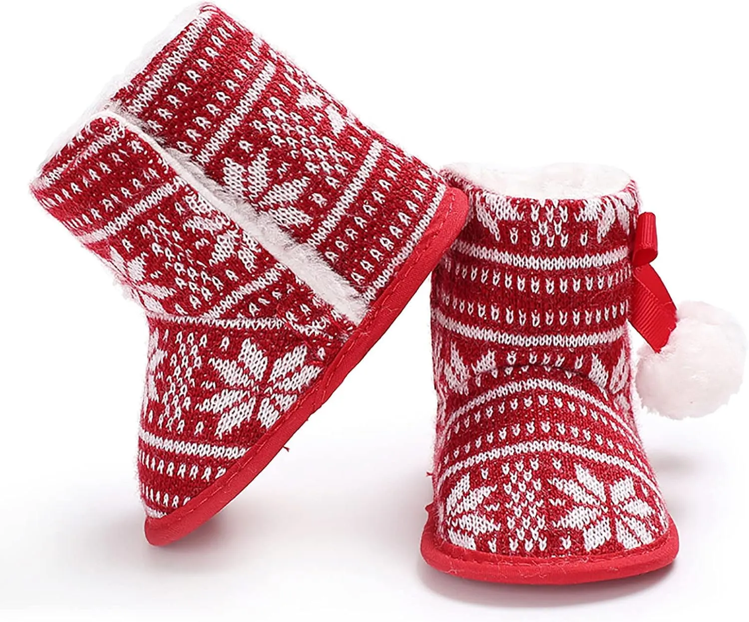 Boy Toddler Shoes Size 6 Christmas Snowflake Print Shoe Baby Girls Boys Soft Booties Warm Girls Non Slip Shoes