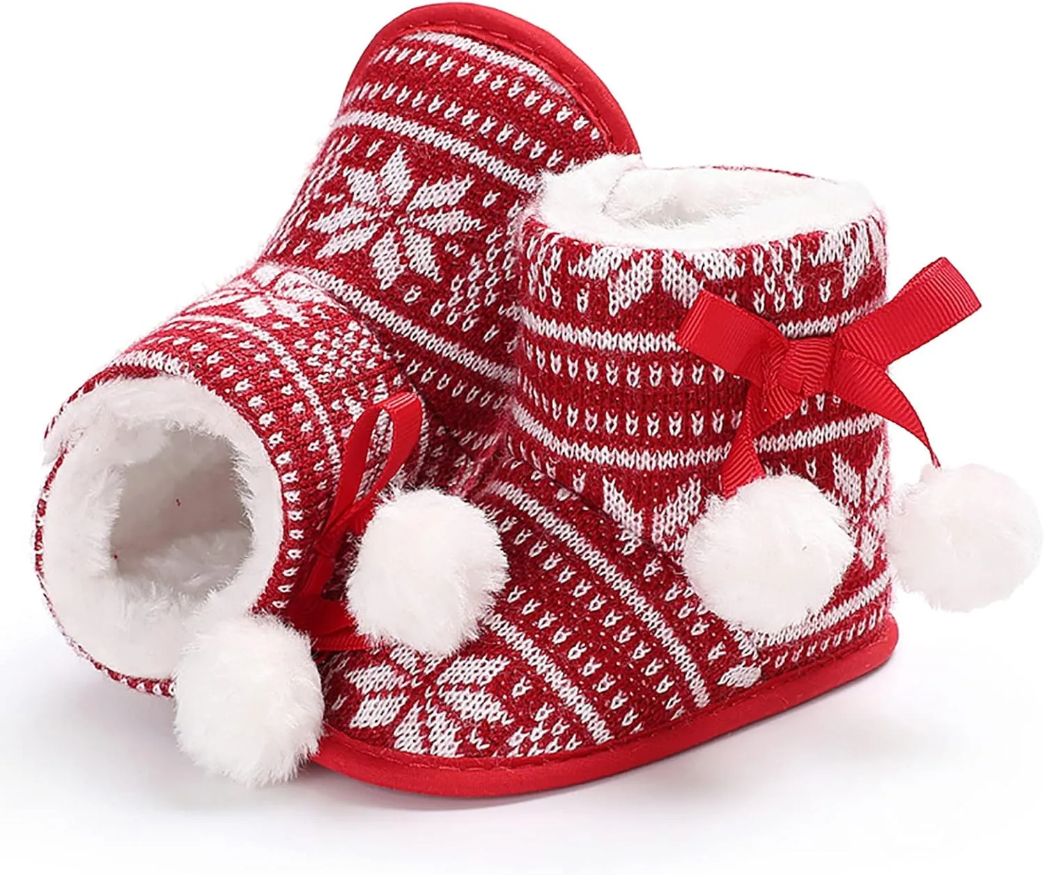 Boy Toddler Shoes Size 6 Christmas Snowflake Print Shoe Baby Girls Boys Soft Booties Warm Girls Non Slip Shoes