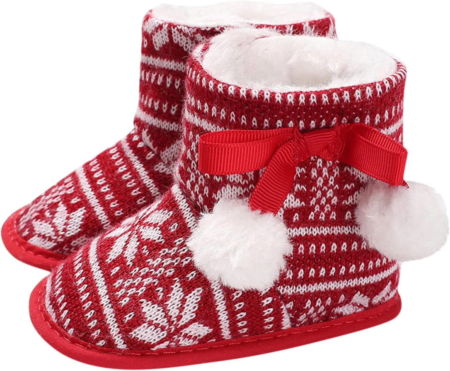 Boy Toddler Shoes Size 6 Christmas Snowflake Print Shoe Baby Girls Boys Soft Booties Warm Girls Non Slip Shoes