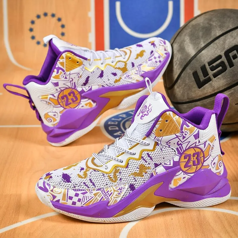 Boy's Basketball Shoes Lightweight Fashion Sneakers
