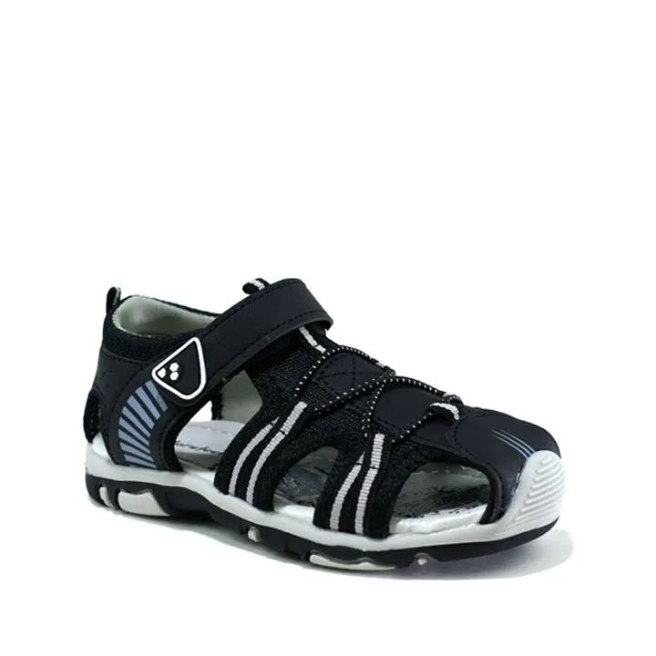 Boys Outdoor Closed Toe Sandals Black/Grey