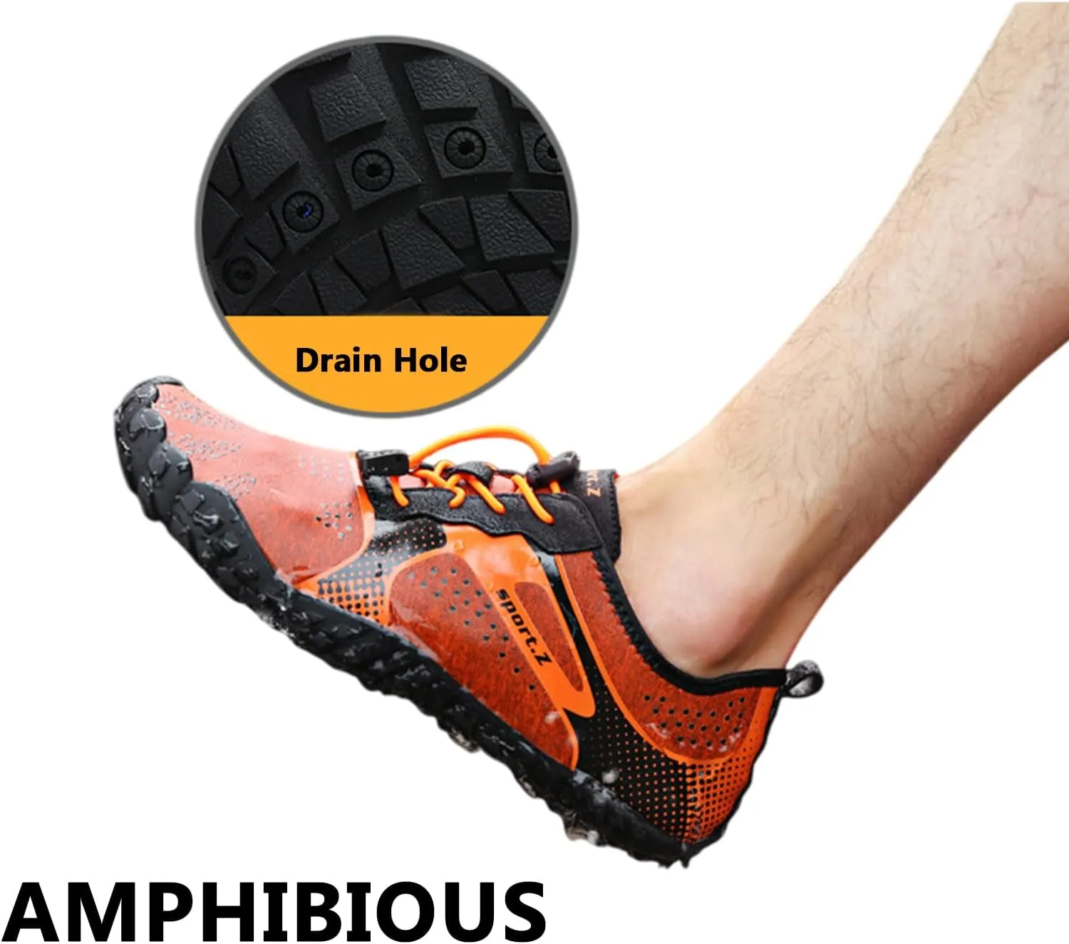 Buhelyc Women Men Water Shoes Breathable Lightweight Mountaineering Casual Sport Shoes Beach Sneakers for Walking Hiking Diving