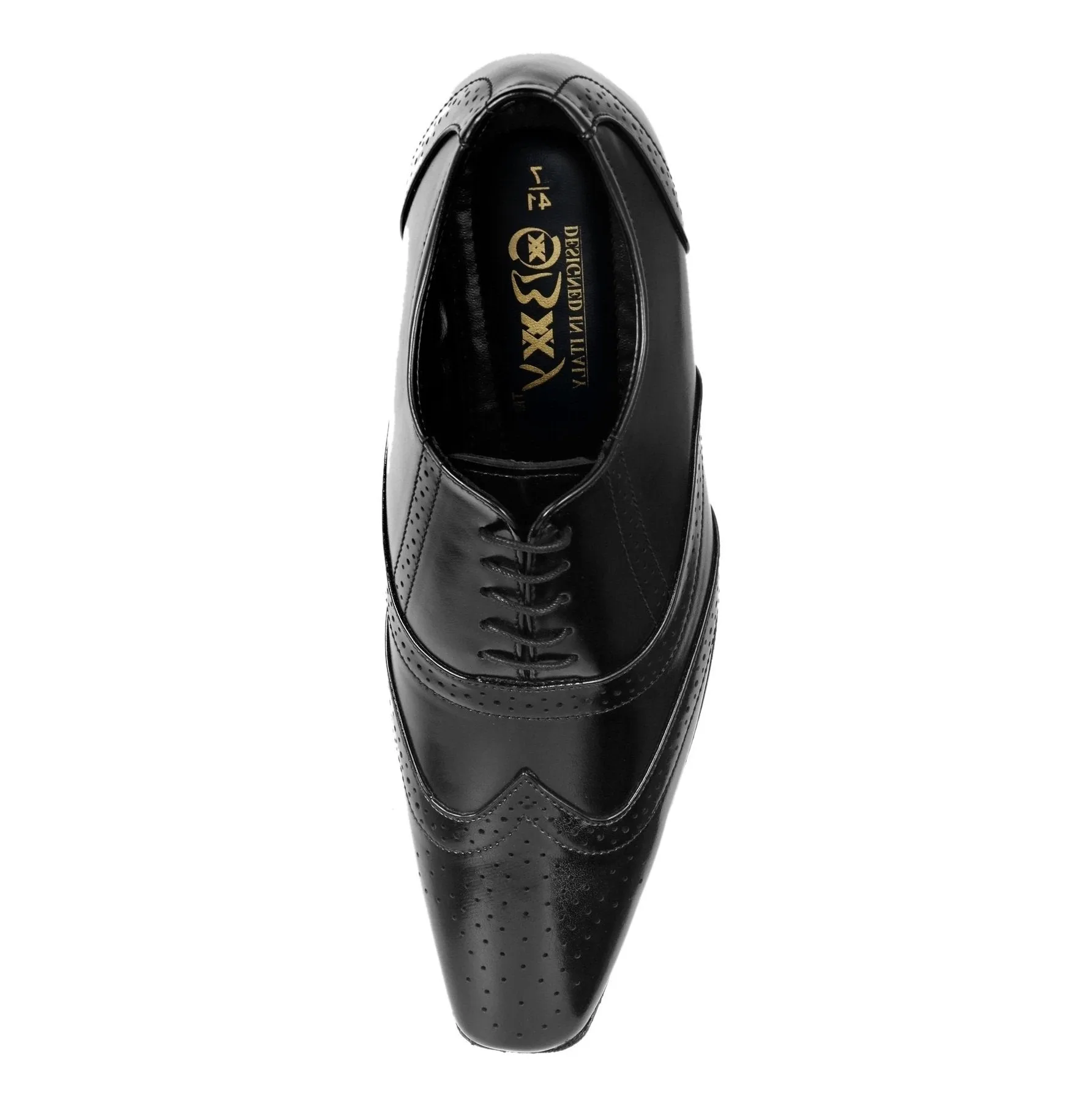 BXXY Men's Height Increasing Formal Brogue Faux Leather Oxford Shoes