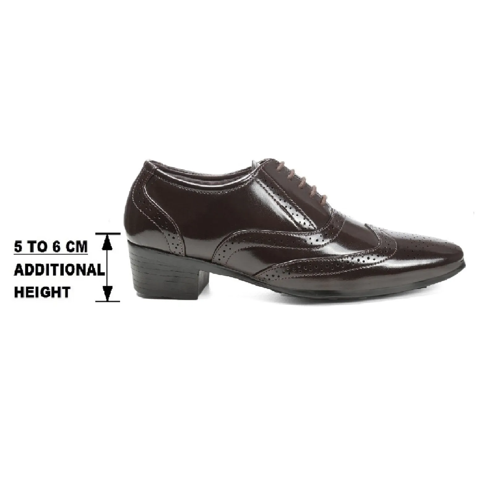 BXXY Men's Height Increasing Formal Brogue Faux Leather Oxford Shoes