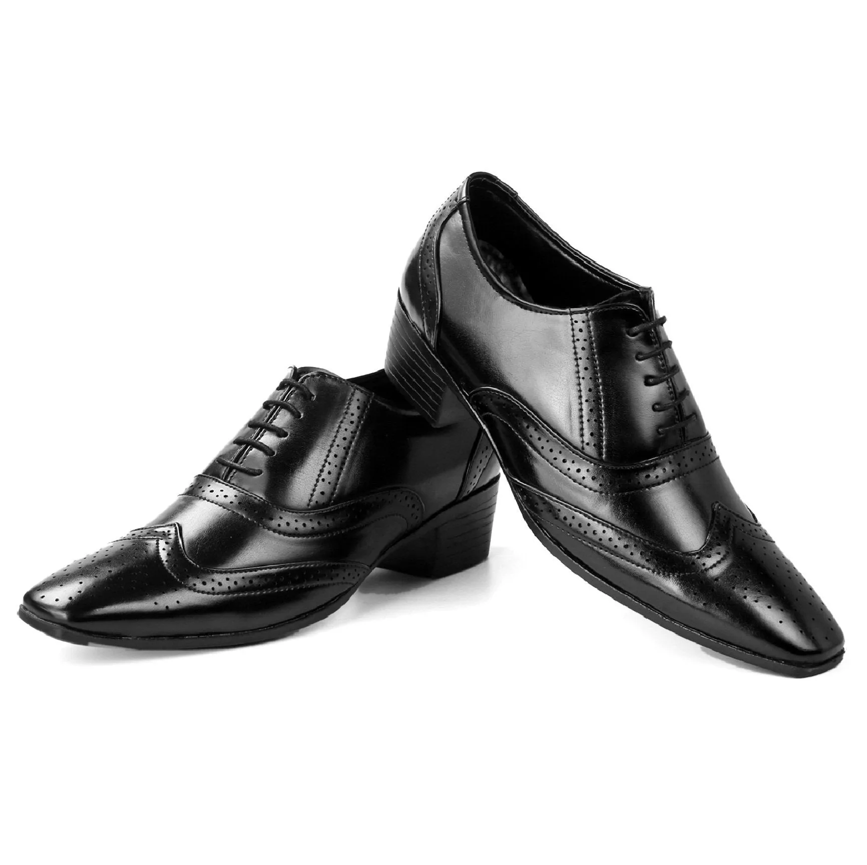 BXXY Men's Height Increasing Formal Brogue Faux Leather Oxford Shoes