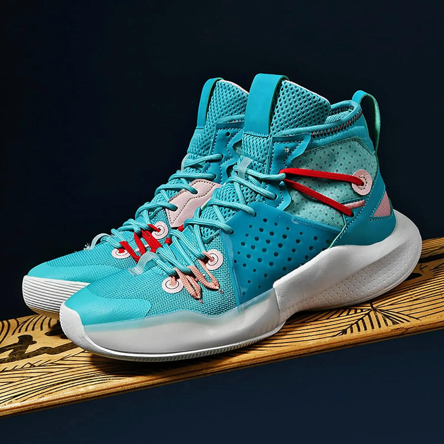 CJSPORX Mens Basketball Shoes Fashion High Top Running Sneakers Lightweight Sport Shoes for Athletic