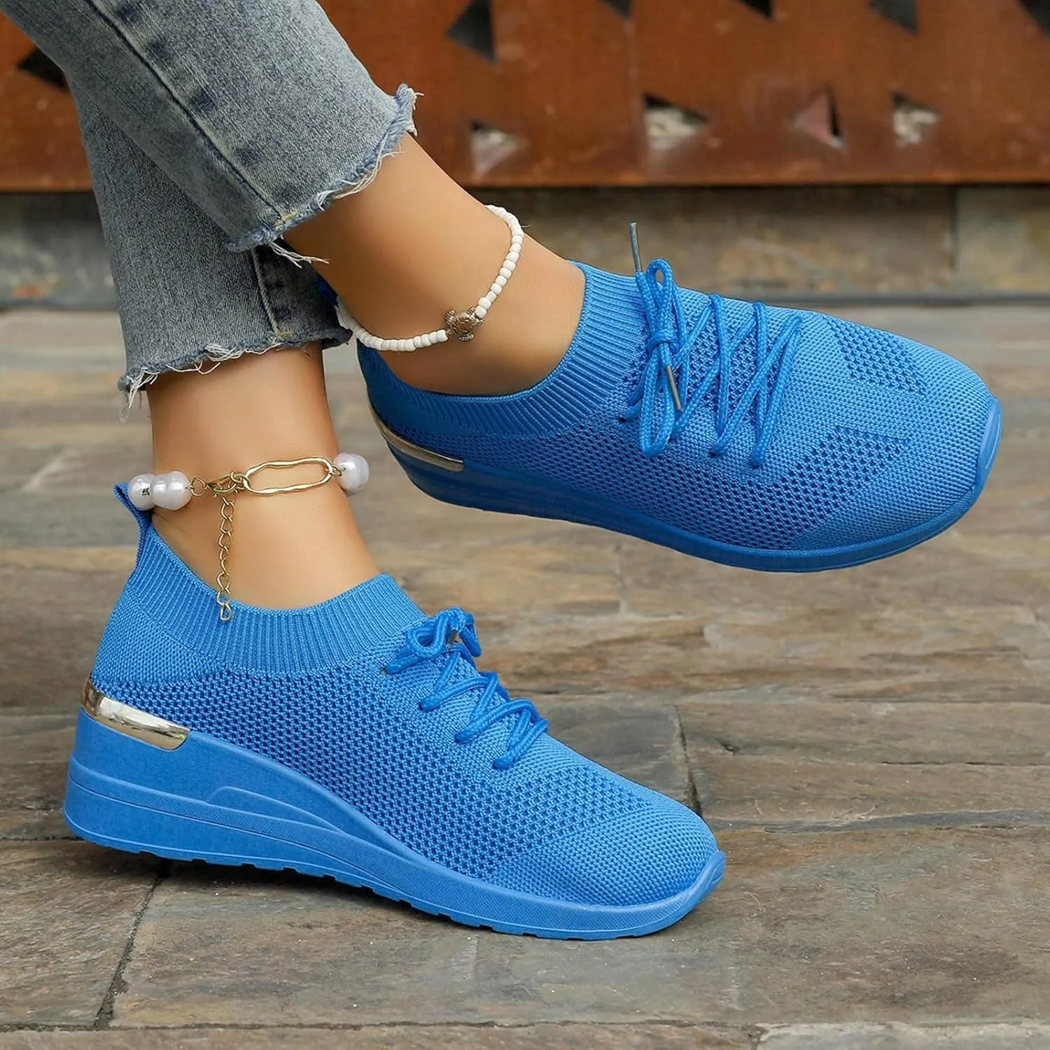 Comfort Lightweight Breathable Sneakers for Women Adjustable Barefoot Diabetic Shoes Lightweight Workout Shoe