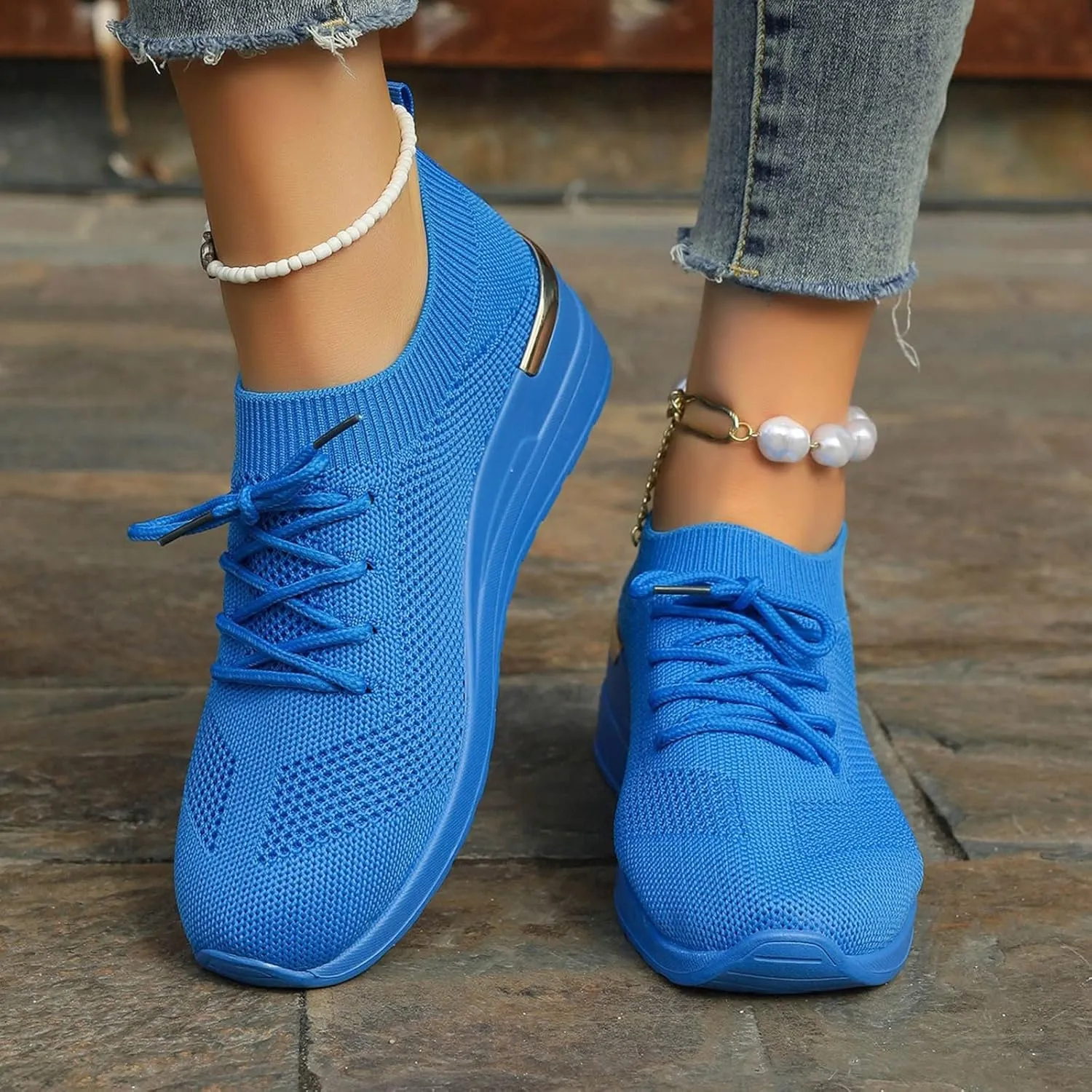 Comfort Lightweight Breathable Sneakers for Women Adjustable Barefoot Diabetic Shoes Lightweight Workout Shoe