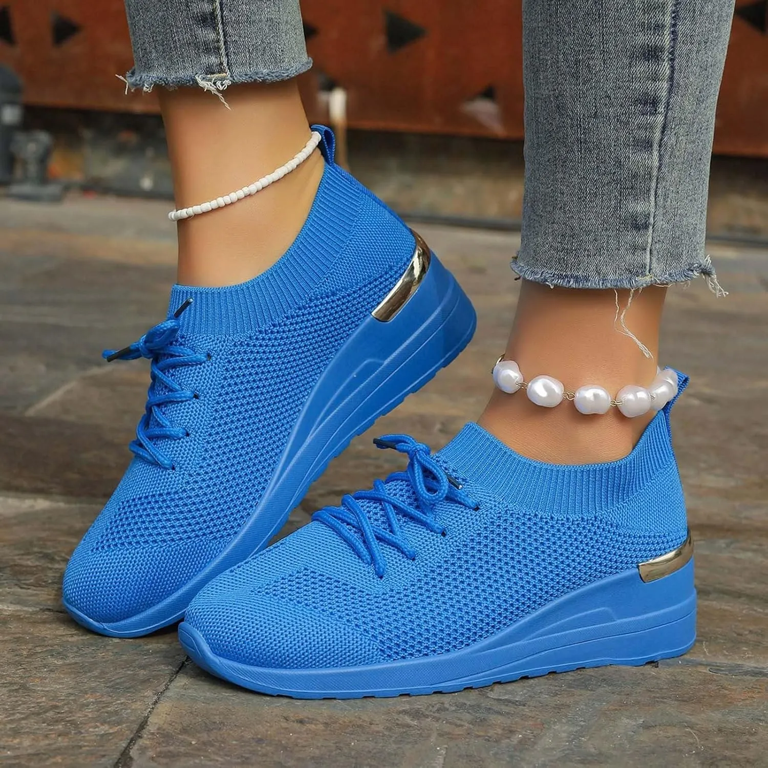 Comfort Lightweight Breathable Sneakers for Women Adjustable Barefoot Diabetic Shoes Lightweight Workout Shoe