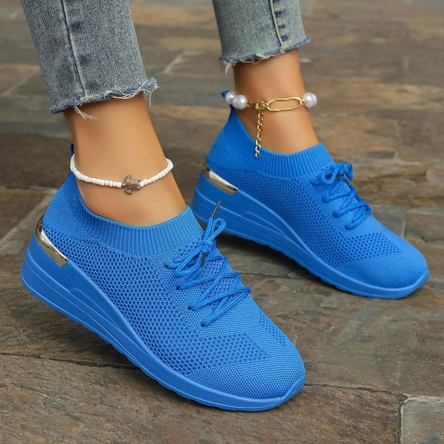 Comfort Lightweight Breathable Sneakers for Women Adjustable Barefoot Diabetic Shoes Lightweight Workout Shoe