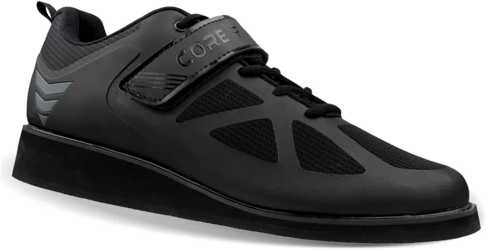 Core Weightlifting Shoes - Squat Shoes for Men and Women  Weight Lifting Shoes for Powerlifting, Deadlifting & Crossfit - Strap and Lace-Up Gym Shoes  Non-Slip Olympic Lifting Shoes with 0.67" Heels