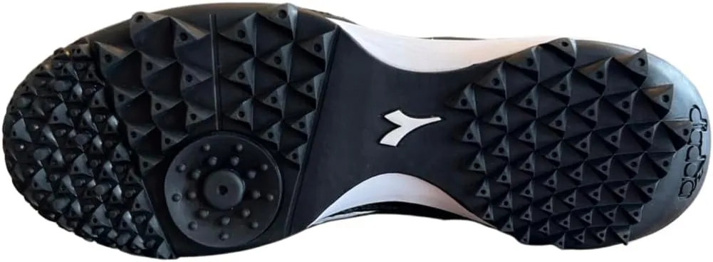 Diadora Calcetto LT Turf Soccer Shoes - Full Grain Leather, Enhanced Cushioning, Anti-Wear Rubber, Synthetic Turf, Optimal Traction and Stability