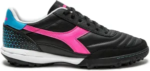 Diadora Calcetto LT Turf Soccer Shoes - Full Grain Leather, Enhanced Cushioning, Anti-Wear Rubber, Synthetic Turf, Optimal Traction and Stability