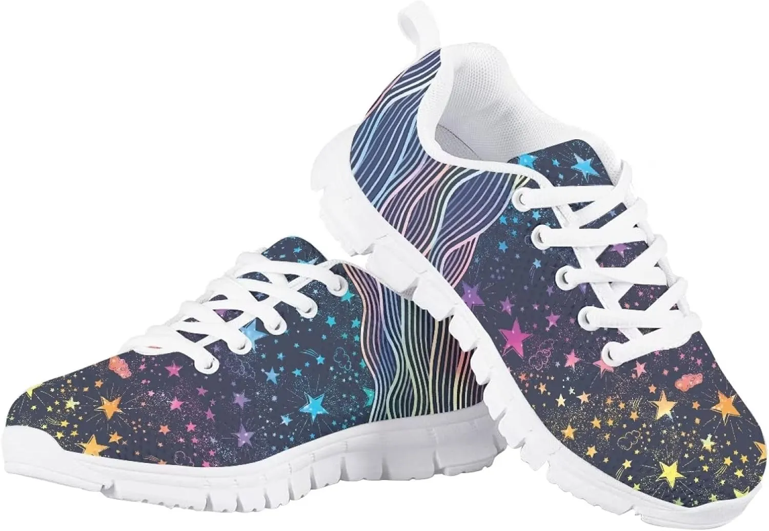 Dolyues Girls Sneakers Fashion Tennis Shoes for Kids Running Athletic Gym Sport Sneaker