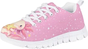 Dolyues Girls Sneakers Fashion Tennis Shoes for Kids Running Athletic Gym Sport Sneaker
