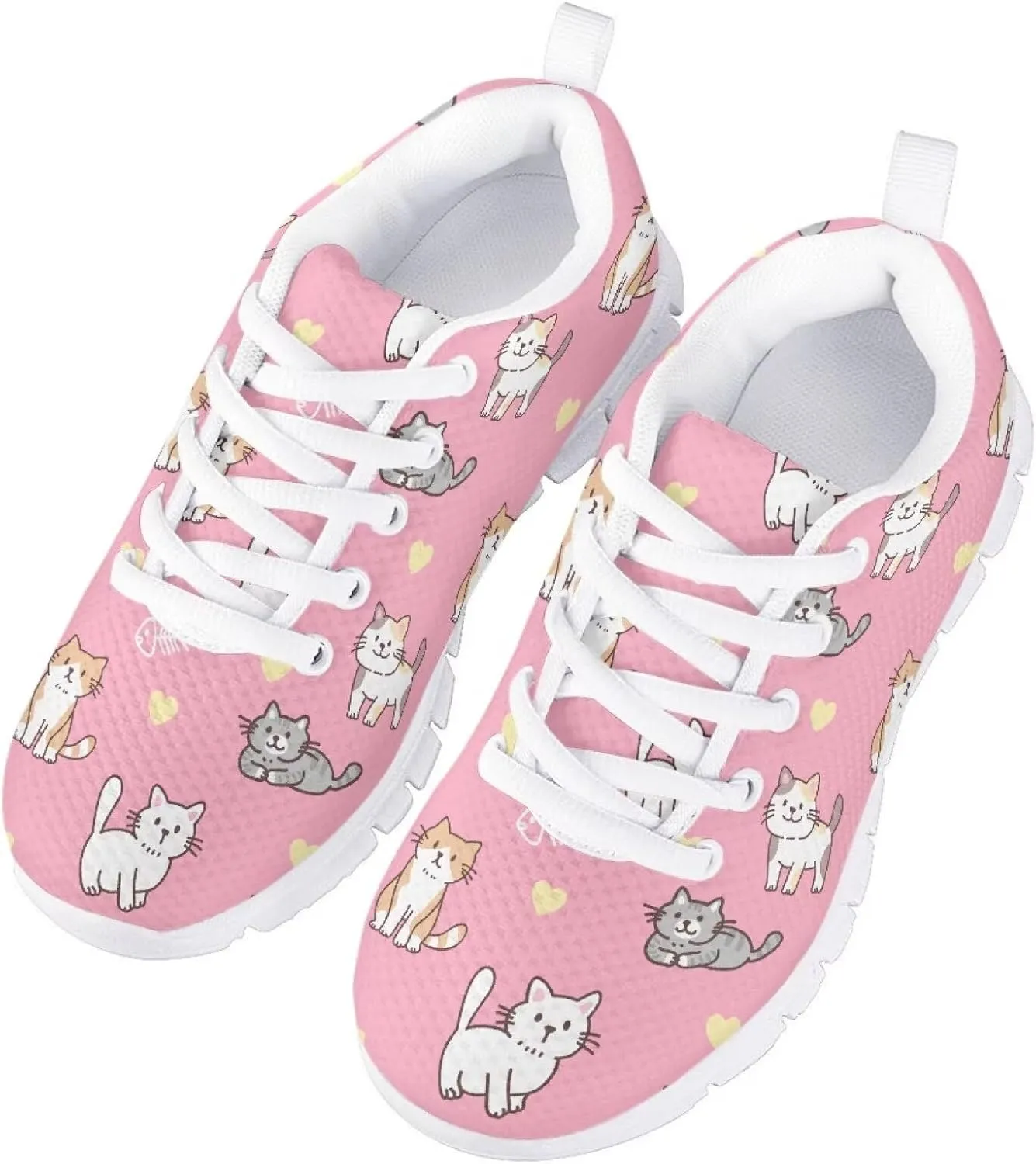 Dolyues Girls Sneakers Fashion Tennis Shoes for Kids Running Athletic Gym Sport Sneaker