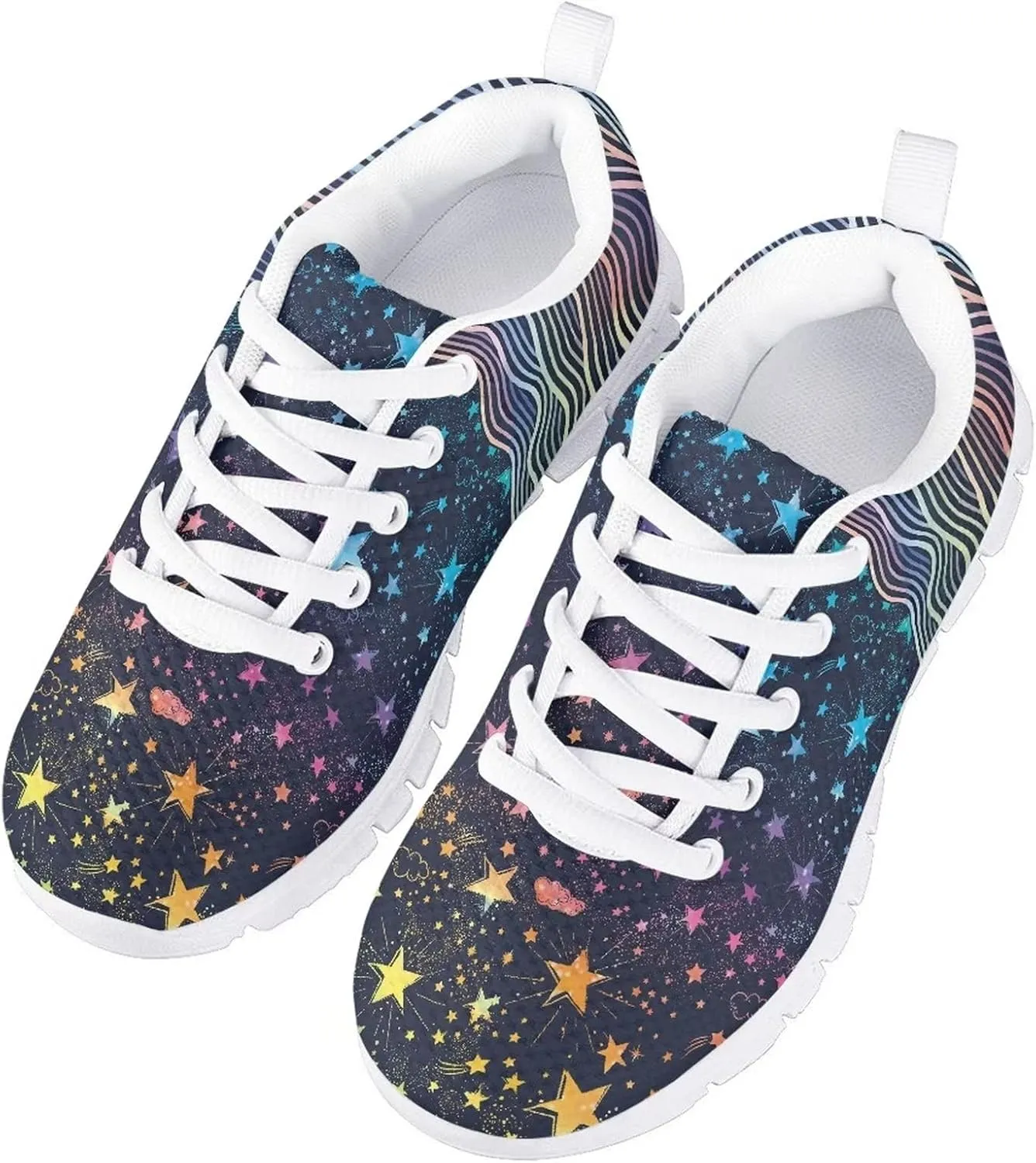 Dolyues Girls Sneakers Fashion Tennis Shoes for Kids Running Athletic Gym Sport Sneaker