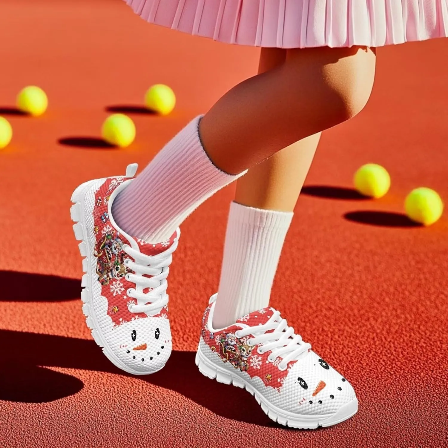 Dolyues Girls Sneakers Fashion Tennis Shoes for Kids Running Athletic Gym Sport Sneaker